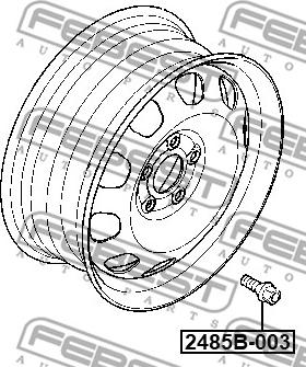 Febest 2485B-003 - Bolt roata www.parts5.com