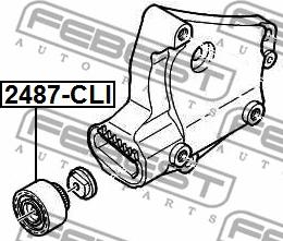 Febest 2487-CLI - Deflection / Guide Pulley, v-ribbed belt www.parts5.com