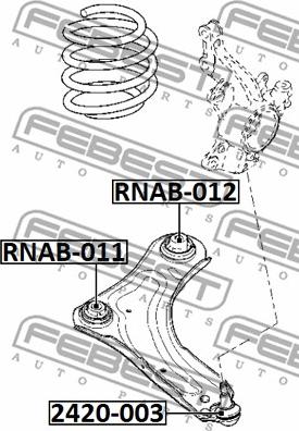 Febest 2420-003 - Шарнири www.parts5.com