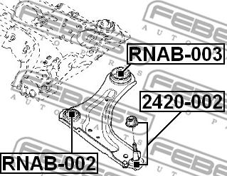 Febest 2420-002 - Articulatie sarcina / ghidare www.parts5.com