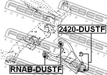 Febest 2420-DUSTF - Articulatie sarcina / ghidare www.parts5.com