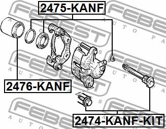 Febest 2475-KANF - Σετ επισκευής, δαγκάνα φρένων www.parts5.com