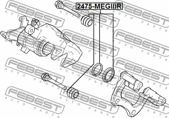 Febest 2475-MEGIIIR - Korjaussarja, jarrusatula www.parts5.com