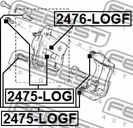 Febest 2476-LOGF - Piston, brake caliper www.parts5.com