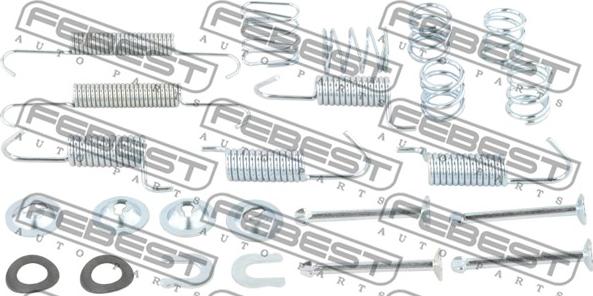 Febest 2504-4007R-KIT - Комплект принадлежности, челюсти за ръчна спирачка www.parts5.com