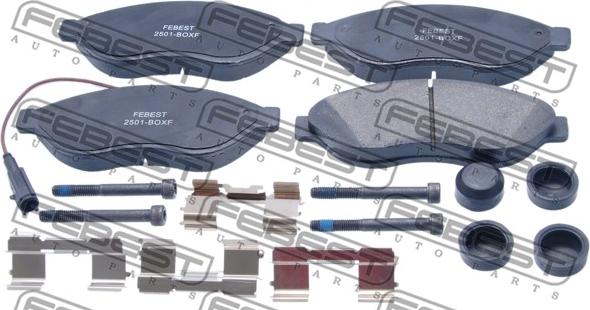 Febest 2501-BOXF - Brake Pad Set, disc brake www.parts5.com