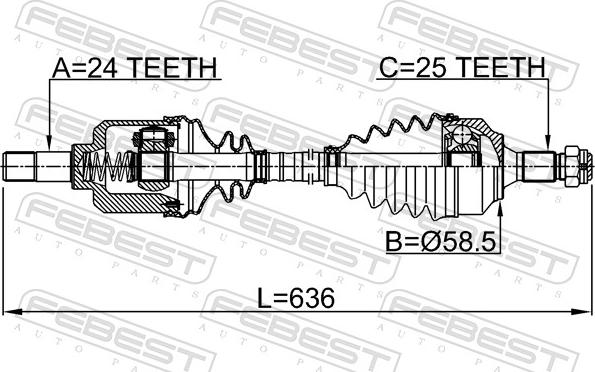 Febest 2514-B7MTLH - Planetara www.parts5.com