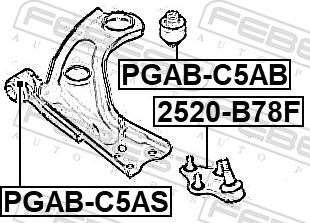 Febest 2520-B78F - Ball Joint www.parts5.com