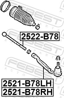 Febest 2521-B78LH - Tie Rod End www.parts5.com