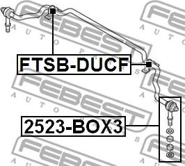 Febest FTSB-DUCF - Repair Kit, stabilizer suspension www.parts5.com