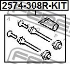 Febest 2574-308R-KIT - Guide Bolt, brake caliper www.parts5.com