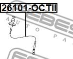 Febest 26101-OCTII - Cablu, capota motor www.parts5.com