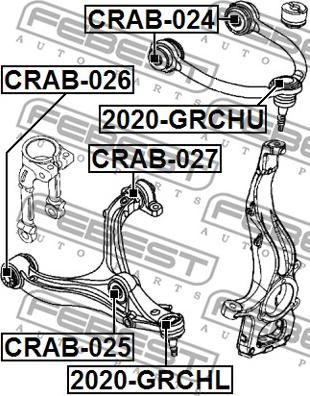 Febest CRAB-027 - Bush of Control / Trailing Arm www.parts5.com