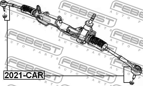 Febest 2021-CAR - Наконечник рулевой тяги, шарнир www.parts5.com