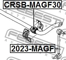 Febest CRSB-MAGF30 - Bearing Bush, stabiliser www.parts5.com