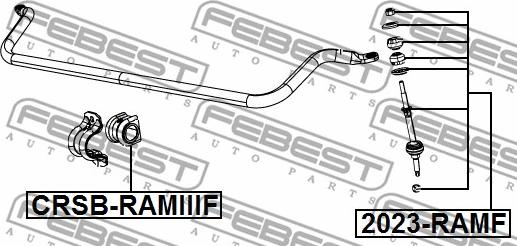 Febest CRSB-RAMIIIF - Bearing Bush, stabiliser www.parts5.com