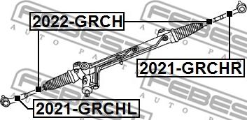 Febest 2022-GRCH - Inner Tie Rod, Axle Joint www.parts5.com