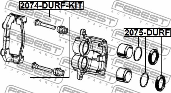 Febest 2074-DURF-KIT - Surub ghidare, etrier frana www.parts5.com