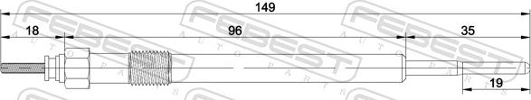 Febest 21642-004 - Bujie incandescenta www.parts5.com