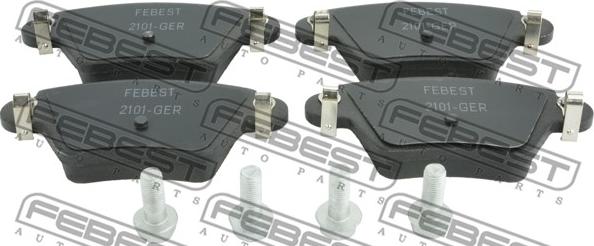 Febest 2101-GER - Тормозные колодки, дисковые, комплект www.parts5.com