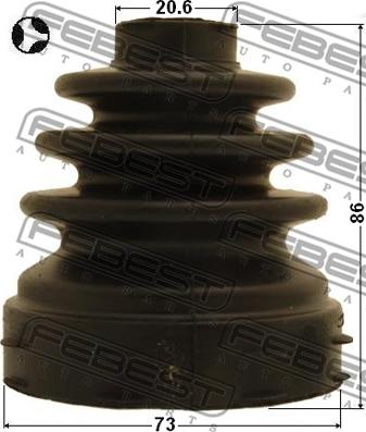 Febest 2115-CB320ATT - Пыльник, приводной вал www.parts5.com