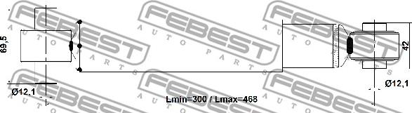 Febest 21110-011R - Shock Absorber parts5.com