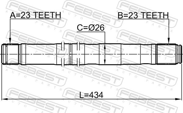 Febest 2112-CMAXLH - Drive Shaft www.parts5.com