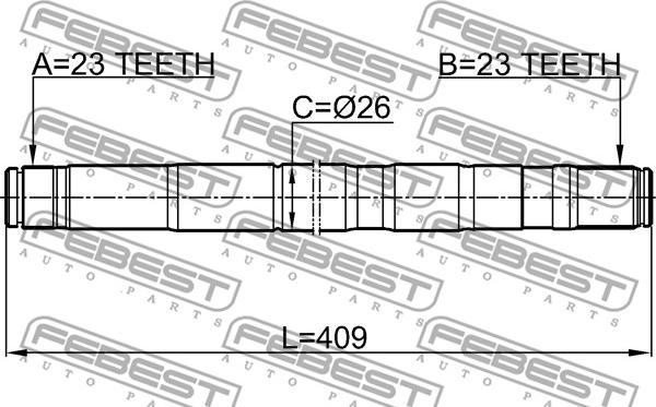 Febest 2112-FOCIILH - Árbol de transmisión www.parts5.com