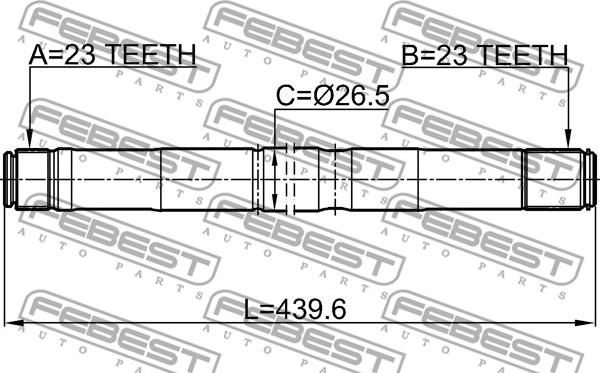 Febest 2112-FOCIIRH - Drive Shaft www.parts5.com