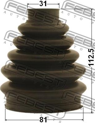 Febest 2117P-CA216 - Joint-soufflet, arbre de commande www.parts5.com