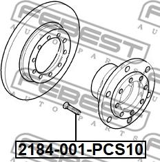 Febest 2184-001-PCS10 - Wheel Stud www.parts5.com