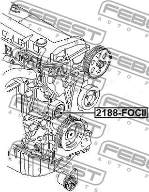 Febest 2188-FOCII - Deflection / Guide Pulley, v-ribbed belt www.parts5.com