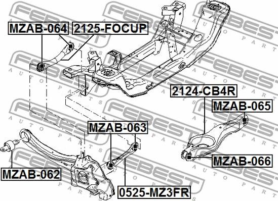 Febest 2124-CB4R - Lenker, Radaufhängung www.parts5.com