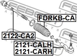 Febest 2122-CA2 - Połączenie osiowe, drążek kierowniczy poprzeczny www.parts5.com