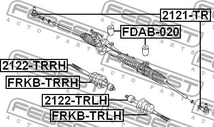 Febest 2121-TR - Tie Rod End parts5.com