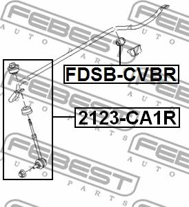 Febest 2123-CA1R - Travesaños / barras, estabilizador www.parts5.com