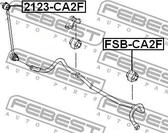 Febest 2123-CA2F - Brat / bieleta suspensie, stabilizator www.parts5.com