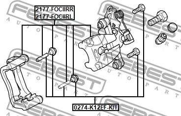 Febest 2177-FOCIIRL - Etrier frana www.parts5.com