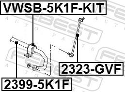 Febest 2399-5K1F - Stabilizatör, Şasi www.parts5.com