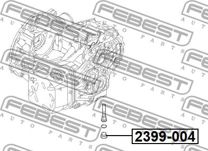 Febest 2399-004 - Sealing Plug, oil sump www.parts5.com