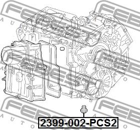 Febest 2399-002-PCS2 - Uzatváracia skrutka, olejová vaňa www.parts5.com