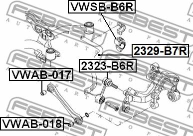 Febest 2399-B7R - Sway Bar, suspension www.parts5.com