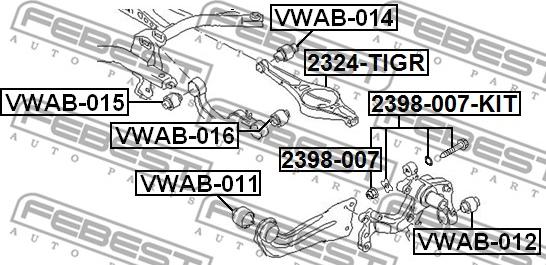 Febest 2398-007 - Camber Correction Screw www.parts5.com