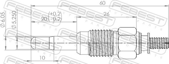 Febest 23642-002 - Kızdırma bujisi www.parts5.com