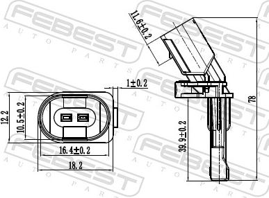 Febest 23606-012 - Sensor, wheel speed www.parts5.com