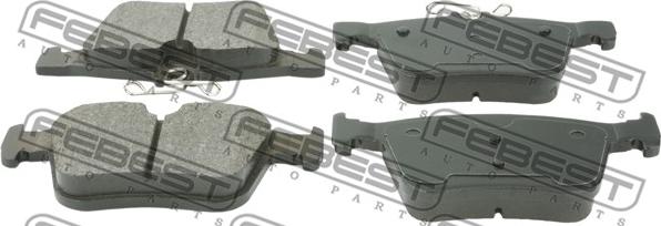 Febest 2301-5G1R - Σετ τακάκια, δισκόφρενα www.parts5.com