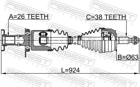 Febest 2314-7HRH - Planetara www.parts5.com