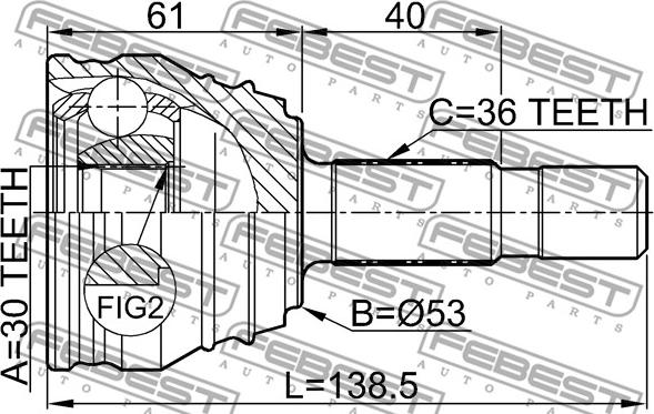 Febest 2310-029 - Joint Kit, drive shaft parts5.com