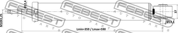 Febest 23110-002R - Амортизатор www.parts5.com