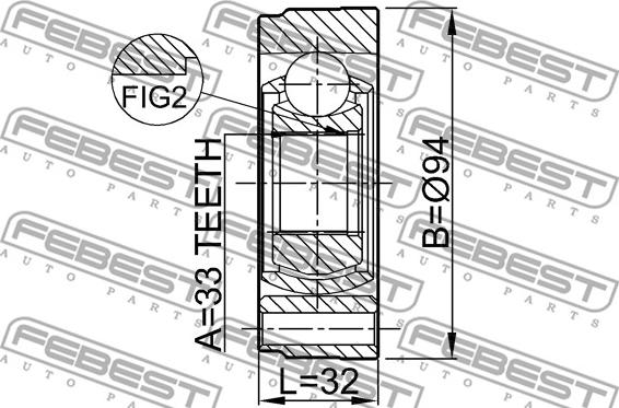 Febest 2311-GV - Joint Kit, drive shaft www.parts5.com